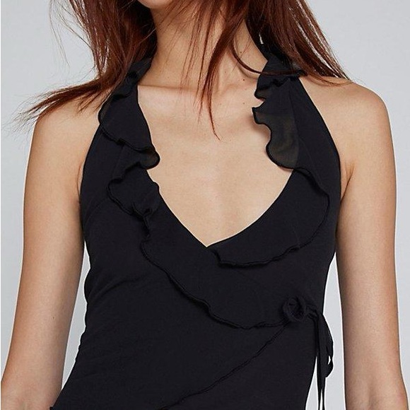Leith Tops - Leith Halter Style Ruffle Blouse